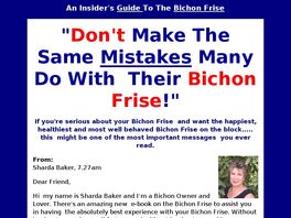 Go to: Bichon Frise Dog Ebook And Audio Package. Easy Affiliate Money.