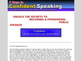 Go to: Speaking In Public: Confidence In 7 Days