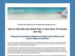 Go to: It's Easy To Get Back Pain Relief With Meditation