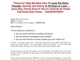 Go to: Brand New Weight Loss System Pays $13.50 Per Sale