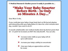 Go to: Make Your Baby Smarter Before Birth - In Only 13 Minutes/day