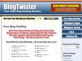 Go to: BlogTwister - Free Wordpress Blog Hosting.