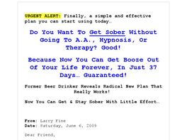Go to: Sobriety Course Sells Like Crazy!