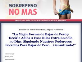 Go to: Sobrepeso No Mas - Gana 50% Usd De Comision