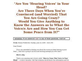 Go to: How To Tame That Voice In Your Head.