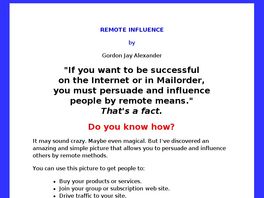 Go to: Remote Influence