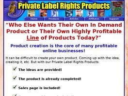 Go to: Private Label Rights Products