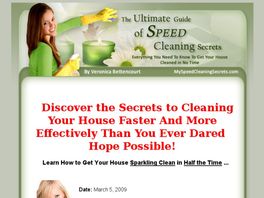 Go to: The Ultimate Guide Of Speed Cleaning Secrets - 65 % Commission
