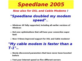 Go to: Speedlane Internet Optimizer.