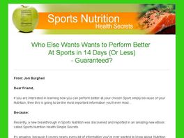 Go to: Sports Nutrition Health Secrets
