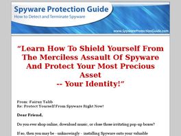 Go to: Spyware Protection Guide.