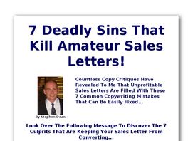 Go to: 7 Copy Sins That Kill Amateur Sales Letters.