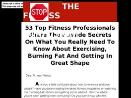 Go to: Stop The Fitness Confusion E-book.