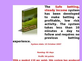 Go to: Safe Betting, Steady Income.