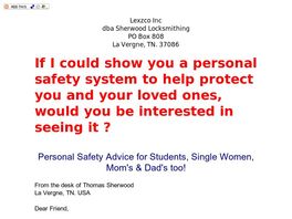 Go to: Personal Safety & Security Secrets...revealed
