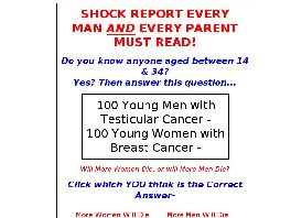 Go to: Spot The No. 1 Cancer Killer In Young Men - The Testicular Care Manual.
