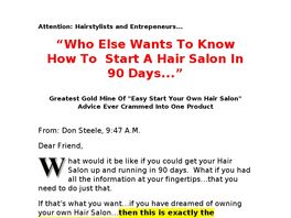 Go to: How To Start A Hair Salon.