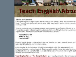 Go to: Teach English Abroad - The Complete Guide