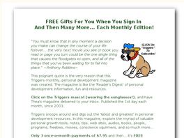 Go to: Triggers Personal Development Ezine.
