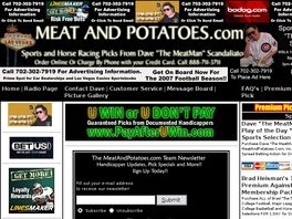 Go to: Meatandpotatoes.com Sports & Horse Picks.