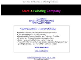 Go to: Start A Painting Company.