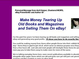 Go to: Make Money Tearing Up Old Books & Magazines And Sell Them On eBay<sup>®</sup>