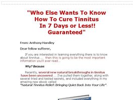 Go to: Natural Tinnitus Relief - Bringing Quiet Back Into Your Life