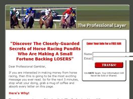 Go to: Professional Horse Race Money Making Guide.
