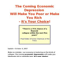 Go to: Make A Million Off The Coming Depression.