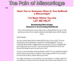 Go to: The Pain Of Miscarriage.