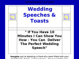 Go to: Your Ultimate Wedding Speech & Toast.