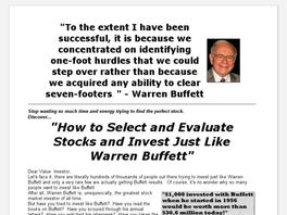 Go to: Investing Like Buffett.