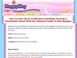 Go to: Nappy Secrets - Discover How You Can Save Over $1,000 On Real Nappies.