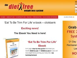 Go to: 'eat To Be Trim For Life' E-book -plus Free Bonus 'exercise' E-book
