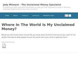 Go to: Unclaimed Money Is Big Money