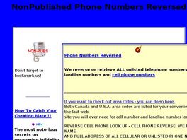 Go to: Phone Trace - Unlisted And Cell Numbers