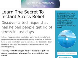 Go to: Destress Meditation Series