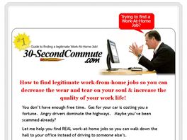 Go to: 2009 Work At Home Directory - 60 URLs To A 30 Second Commute.