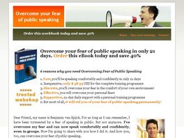 Go to: Overcoming Fear Of Public Speaking