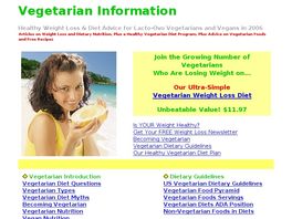 Go to: Vegetarian Diet Info.