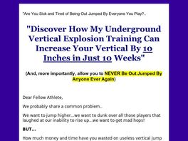 Go to: Vertical Jump Guide - Vertical Explosion Program - $48 Com W/ Upsells