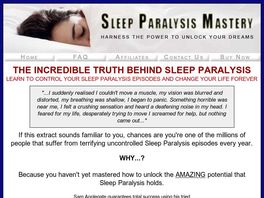 Go to: Sleep Paralysis Mastery - Stop Sleep Paralysis Episodes!