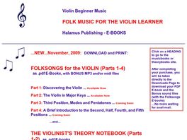 Go to: Folksongs For The Violin And The Violinist's Theory Notebook