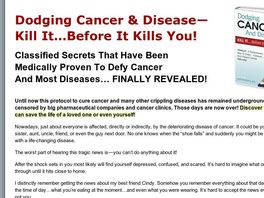 Go to: Dodging Cancer And Disease, Kill It Before It Kills You!