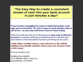 Go to: Generate Cash In Just Minutes A Day.