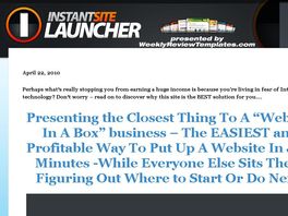 Go to: Weekly Review Templates W/ Instant Site Launcher Software