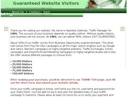 Go to: Guaranteed Website Visitors.