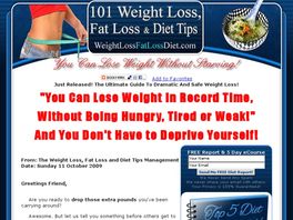 Go to: 101 Weight Loss, Fat Loss And Diet Tips