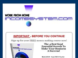 Go to: Work From Home Income System.
