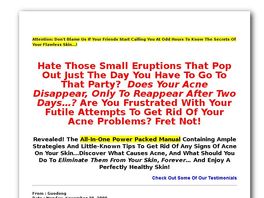 Go to: How To Win Your War Against Acne.